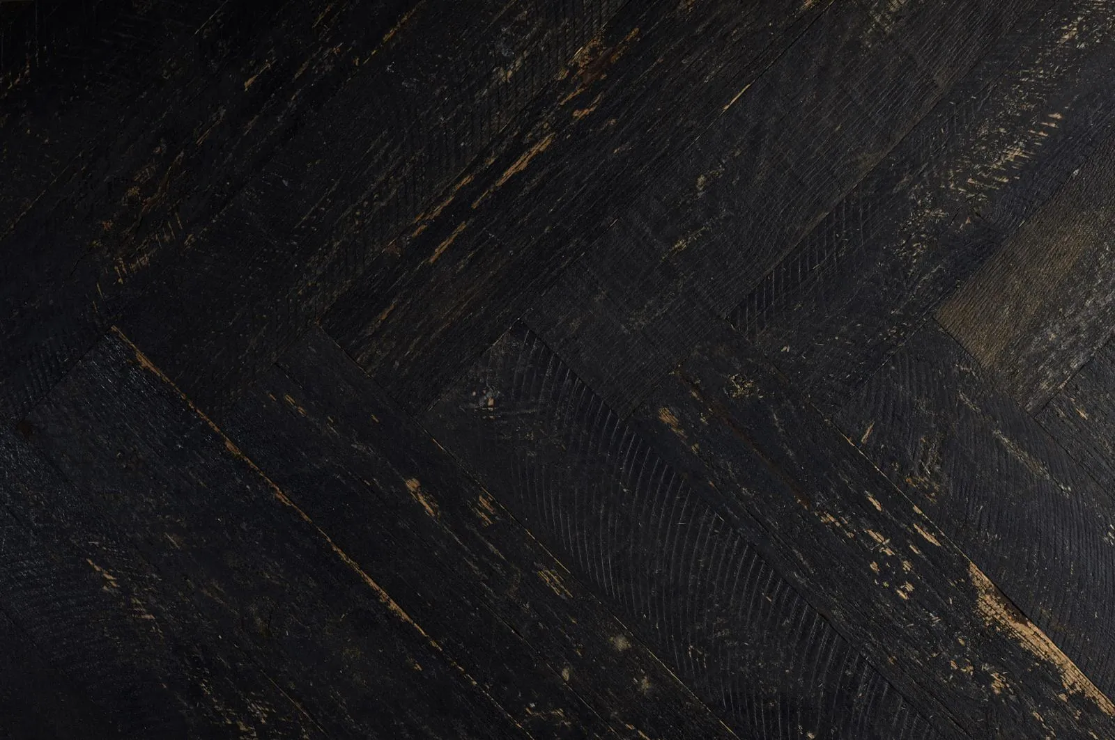 Antique Black, Herringbone American Reclaimed floor