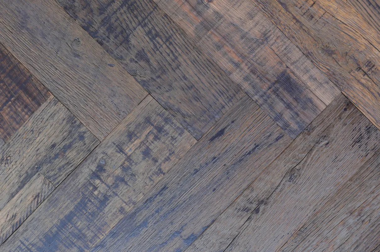Antique Brown, Herringbone American Reclaimed floor