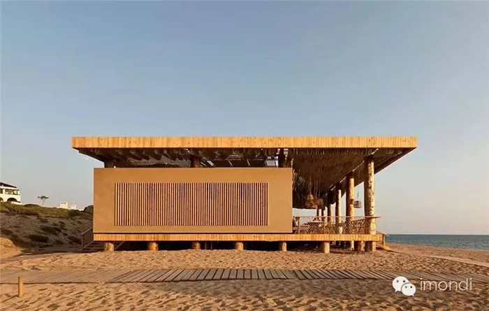K-studio Constructs Timber Beach-side Barbouni Restaurant