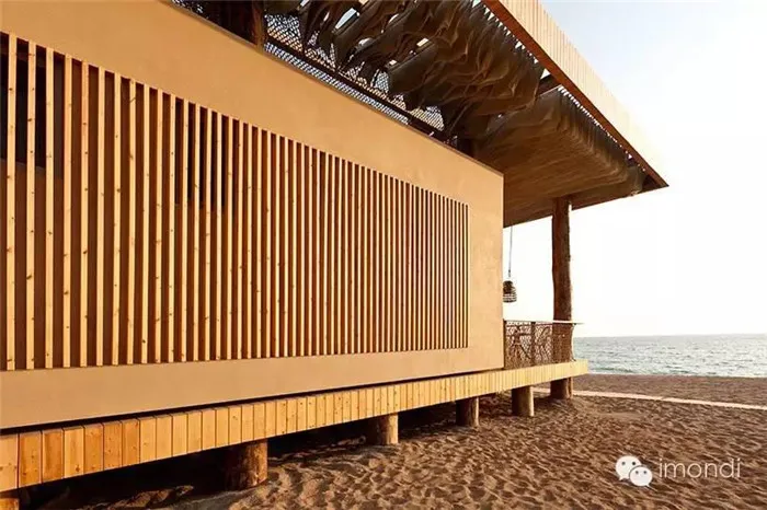 K-studio Constructs Timber Beach-side Barbouni Restaurant