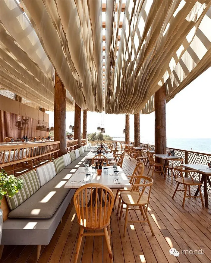 K-studio Constructs Timber Beach-side Barbouni Restaurant