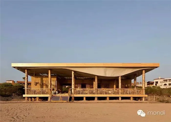 K-studio Constructs Timber Beach-side Barbouni Restaurant