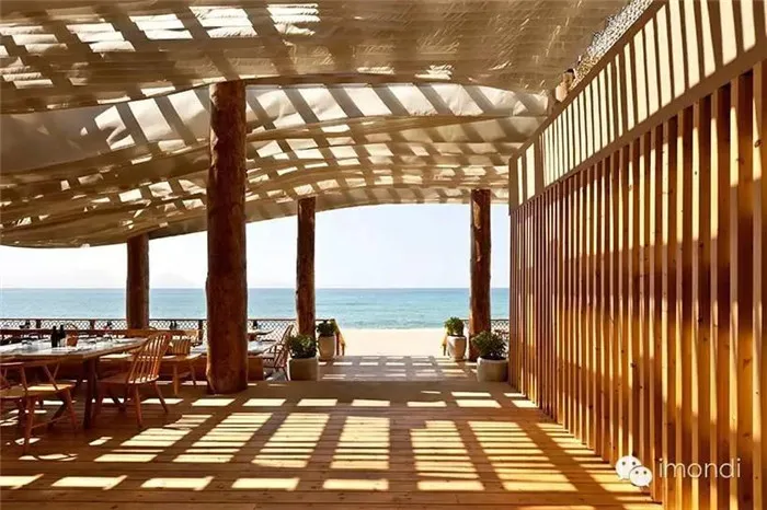 K-studio Constructs Timber Beach-side Barbouni Restaurant